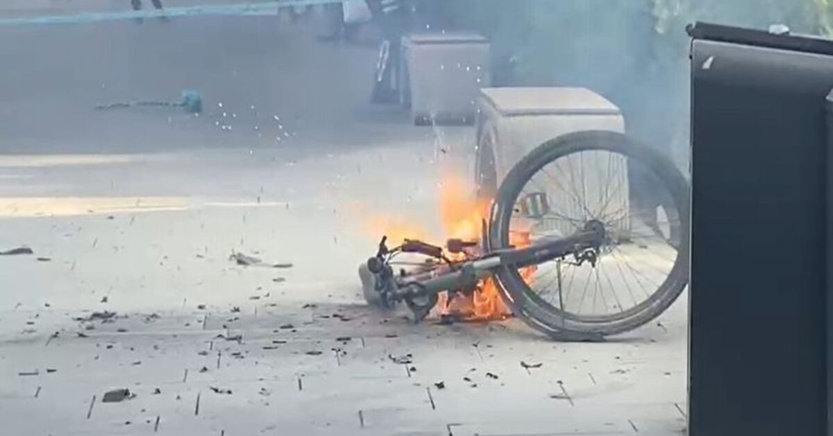 Bisikletin aküsü bomba gibi patladı!