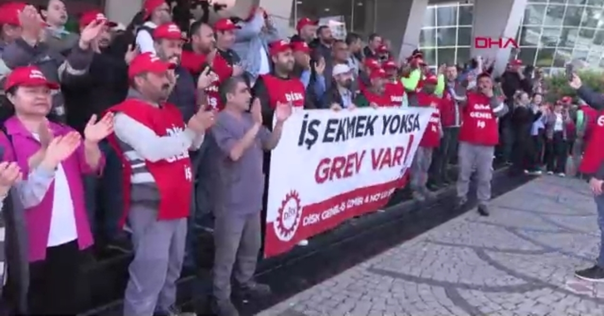 Narlıdere Belediyesi işçilerinden toplu iş sözleşmesi eylemi